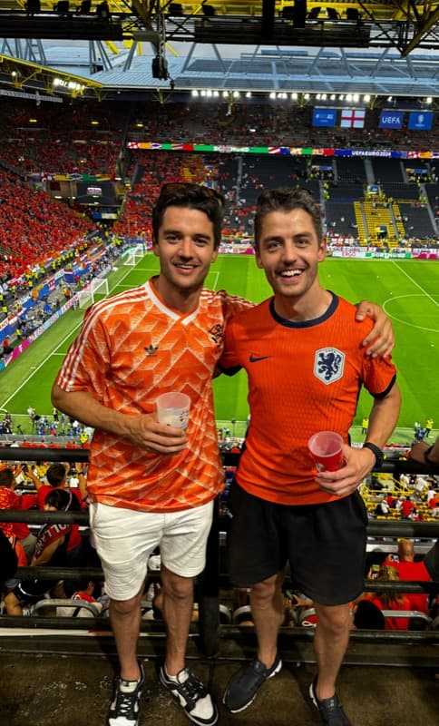 Frank bij Nederland – Engeland (EK)